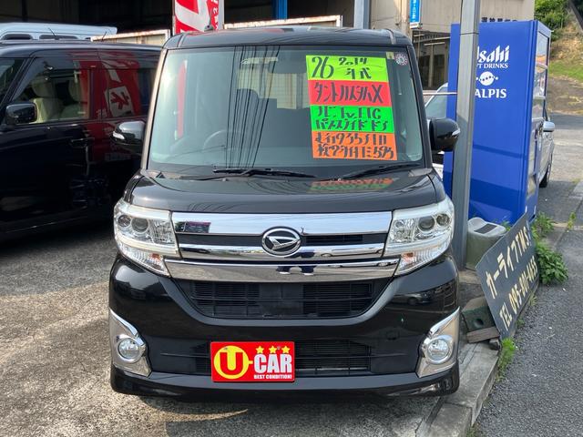 タント カスタムＸ　左側電動スライドドア　ＳＤナビ　フルセグＴＶ　ＤＶＤ再生　ＥＴＣ　スマートキー　プッシュスタート　ＬＥＤライト　純正アルミホイール　オートエアコン　サイドミラーウインカー（2枚目）