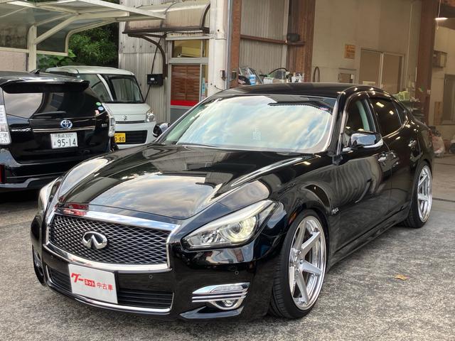 フーガハイブリッド Ａパッケージ　車高調／バックカメラ／ＥＴＣ／ＣＤ・ＤＶＤ再生／パワーシート／クリアランスソナー／スマートキー／アルミホイール（4枚目）