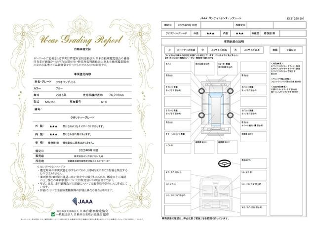 車両状態評価書