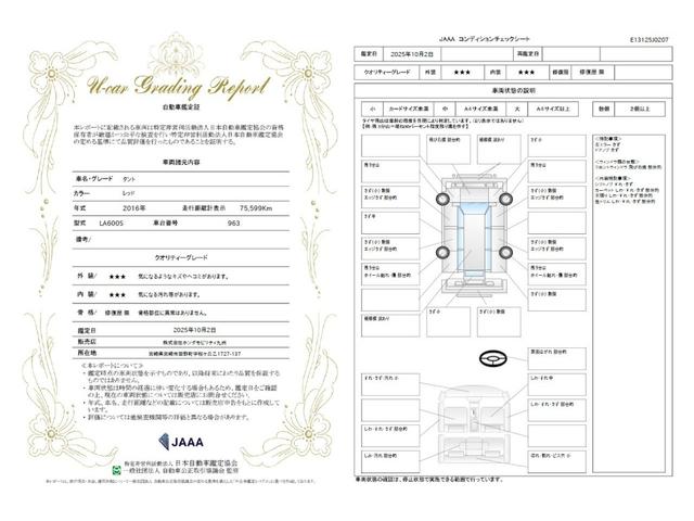 車両状態評価書