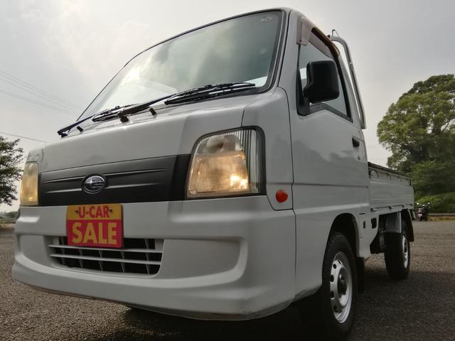 サンバートラック 　４ＷＤ　５速ミッション　パワステ　エアコン　三方開　　走行１２２２００ｋｍ　タイミングベルト交換済み　車検２年付き　内外装クリーニング済み（13枚目）