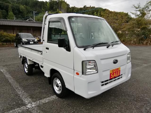 サンバートラック ＴＣ　４ＷＤ　５速ミッション　パワステ　エアコン　三方開　　走行６６６５０ｋｍ　車検８年３月　内外装クリーニング済み（3枚目）
