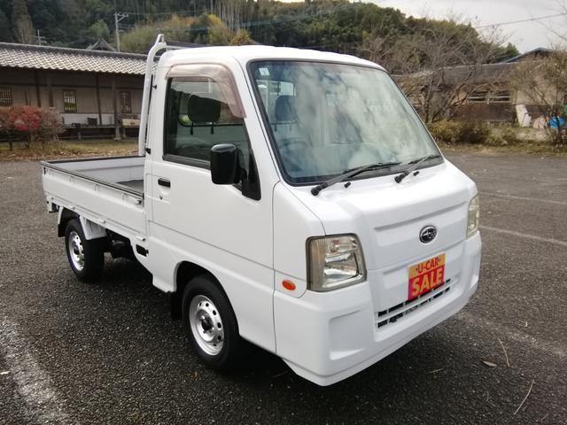 サンバートラック TB 5速ミッション パワステ エアコン 三方開 走行118000km タイミグベルト交換済み 内外装クリーニング済み 車検2年付き(3枚目)