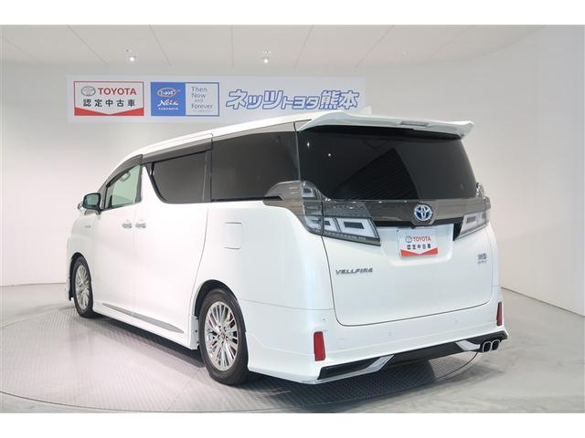 ヴェルファイアハイブリッド Ｚ　ゴールデンアイズ　オートエアコン　記録簿　キーレス　ＥＴＣ車載器　盗難防止システム　ナビＴＶ　クルーズコントロール　Ｂカメラ　４ＷＤ　３列シート　サンルーフ　スマートキー　ＤＶＤ再生　メモリーナビ　パワーシート　ＰＣＳ（4枚目）