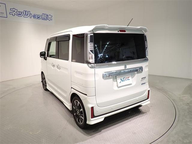 スペーシアカスタム ハイブリッドＸＳターボ　両自動ドア　前後誤発進抑制機能　アルミホイールタイヤ　ＡＣ　リアカメラ　盗難防止　スマートキー付　ＥＳＣ　ＬＥＤ　ナビＴＶ　クルコン　ＥＴＣ車載器　キーフリーシステム　サイドエアバック　ＤＶＤ再生可能（4枚目）