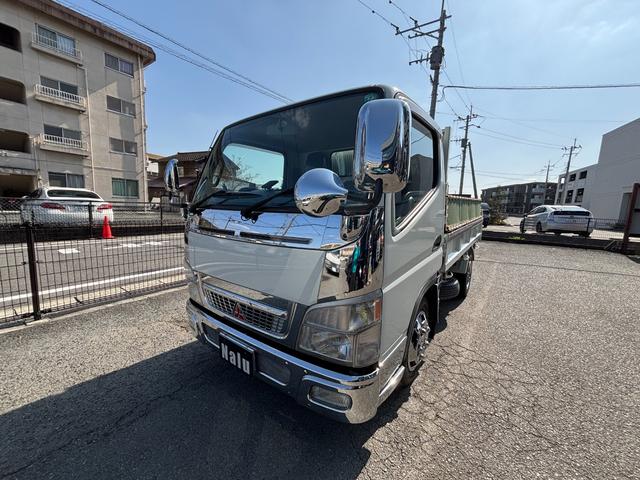 キャンター ダンプ　ダンプ　あおりあり　荷台あおりと運転席後ろ縞鋼板あり運転席助手席ビニールあり　メッキパーツ　ＥＴＣ　ディーゼル（3枚目）