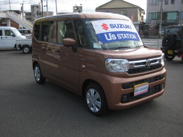 ＨＹＢＲＩＤ　Ｘ　バックカメラ　オートライト　Ｂｌｕｅｔｏｏｔｈ　スライドドア　純正ナビ　プッシュスタート　シートヒーター　オートエアコン　禁煙車　スズキセーフティーサポート　アイドリングストップ（画像3）