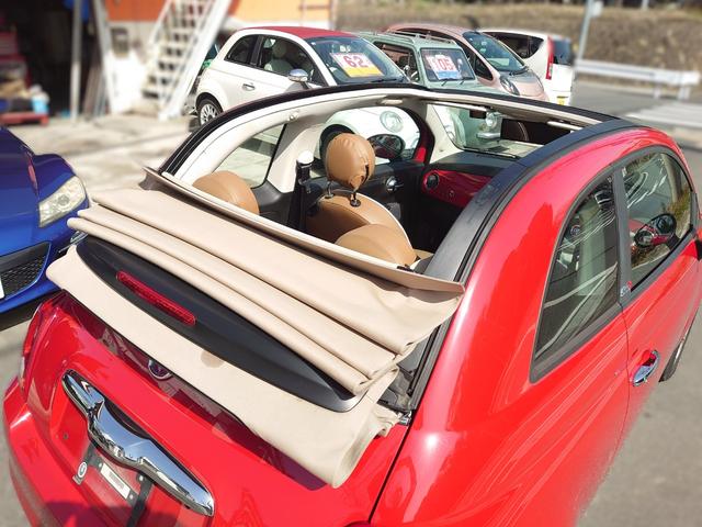 ５００Ｃ １．２　ポップ　電動オープン　ディスプレイオーディオ　レザー調シートカバー（6枚目）