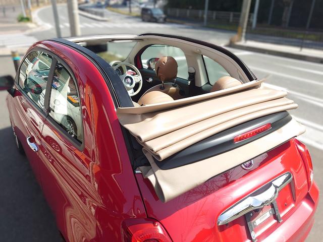 ５００Ｃ １．２　ポップ　電動オープン　ディスプレイオーディオ　レザー調シートカバー（21枚目）