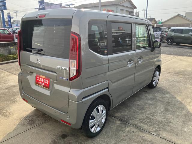 スペーシア HYBRID X 両側電動スライドドア マルチユースフラップ 後席両側電動スライドドア プッシュスタート シートヒーター オートエアコン 衝突被害軽減システム アイドリングストップ 横滑り防止機能 衝突安全ボディ 盗難防止システムマルチユースフラップ(8枚目)