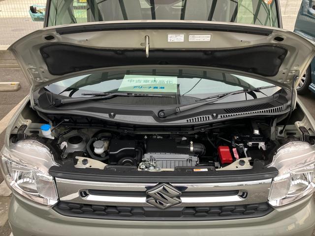 スペーシア HYBRID X 両側電動スライドドア マルチユースフラップ 後席両側電動スライドドア プッシュスタート シートヒーター オートエアコン 衝突被害軽減システム アイドリングストップ 横滑り防止機能 衝突安全ボディ 盗難防止システムマルチユースフラップ(58枚目)