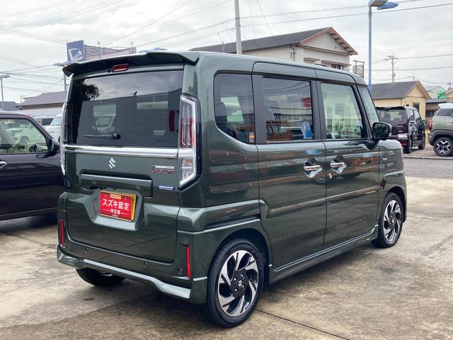 スペーシアカスタム カスタム　ＨＹＢＲＩＤ　ＸＳターボ　ナビ　全方位カメラ　オートライト　Ｂｌｕｅｔｏｏｔｈ　両側パワースライドドア　純正ナビ　プッシュスタート　シートヒーター　オートエアコン　衝突被害軽減システム　アイドリングストップ　横滑り防止機能　衝突安全ボディ（7枚目）