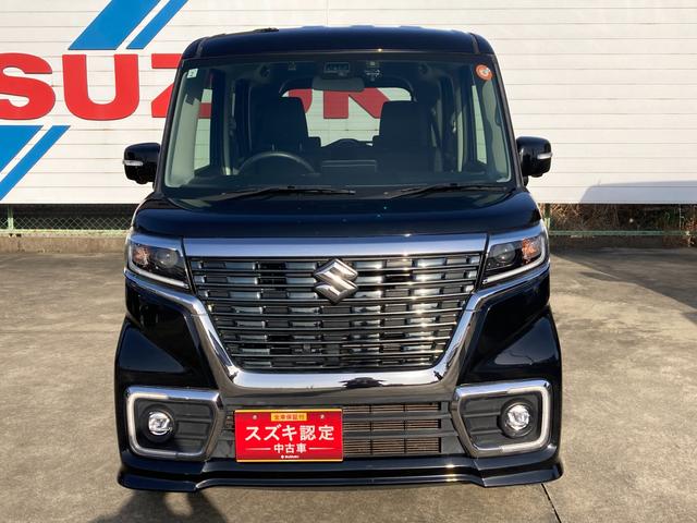 スペーシア カスタム　ＨＹＢＲＩＤ　ＸＳターボ　ＭＫ５３Ｓ　ナビ　ドライブレコーダー　オートライト　　スライドドア　プッシュスタート　シートヒーター　オートエアコン　ＥＴＣ　衝　突被害軽減システム　横滑り防止機能　衝突安全ボディ　両側パワスラ（7枚目）