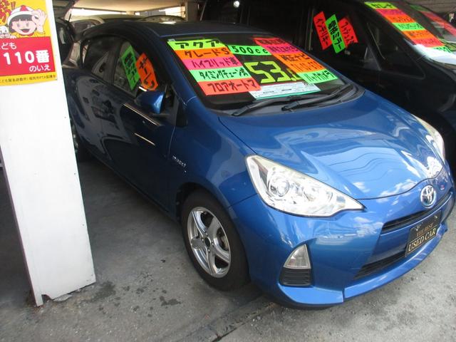 アクア Ｓ　無事故車　車検２年付き　純正ナビ　ＴＶ・ＣＤ・ＥＴＣ　Ｂｌｕｅｔｏｏｔｈ　　バックカメラ　社外アルミ（3枚目）