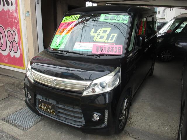 スペーシアカスタム Ｊスタイル　無事故車　車検Ｒ８年３月　両側パワースライドドア　レーダーブレーキサポート　社外ナビ　ＴＶ・ＤＶＤ・ＣＤ・ＥＴＣ　Ｂｌｕｅｔｏｏｔｈ　バックカメラ　ＨＩＤヘッドライト　シートヒーター（2枚目）