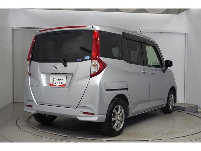 ルーミー Ｇ　追突軽減ブレーキ　パワステ　アルミホイール　Ａストップ　ＬＥＤライト　Ｒカメラ　記録簿付　横滑り防止システム　エアバック　セキュリティーアラーム　パワーウィンドウ　運転席助手席エアバック　ナビ＆ＴＶ（3枚目）