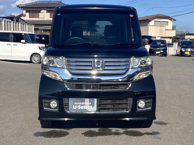 N-BOXカスタム G・Lパッケージ 純正ナビ CD/DVD再生 BLUETOOTH フルセグTV バックモニター オートエアコン 左パワースライドドア オートライト 電動格納ミラ- アイドリングストップ車 禁煙車両 ナビ・TV ABS(2枚目)