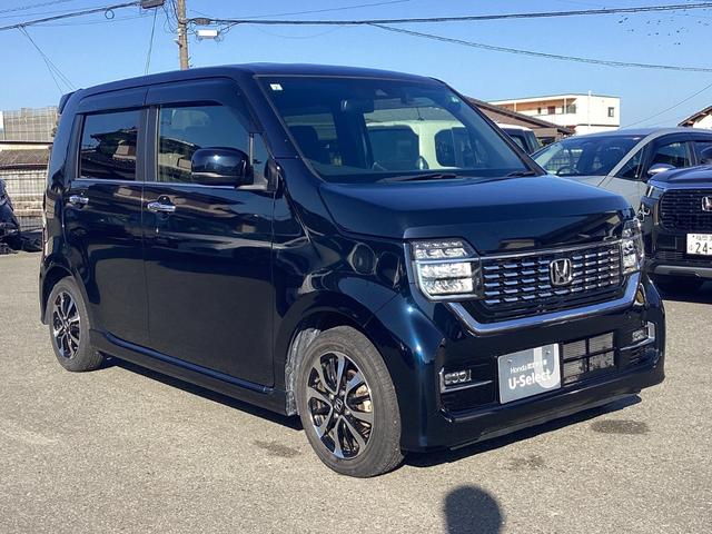N-WGNカスタム Lホンダセンシング 当社元レンタカー 純正ナビ バックカメラ 前後ドラレコ 運転席シートヒーター 後部パーキングセンサー 純正アルミホイール LEDヘッドライト 追従型クルコン クリソナ ミュージックプレイヤー接続可(3枚目)