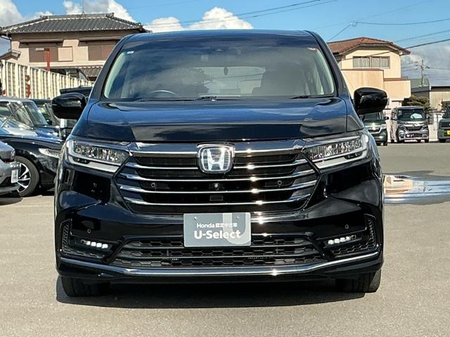 オデッセイハイブリッド ｅ：ＨＥＶアブソルート・ＥＸ　１０インチナビＴＶ・マルチビューカメラ・リア席モニター・前後ドライブレコーダー・Ｂｌｕｅｔｏｏｔｈ・オットマン・ワンオーナー車　電動Ｒゲート　ＬＥＤライト　両側ＰＳＤ　パワ－シ－ト　本革シート　イモビ（2枚目）