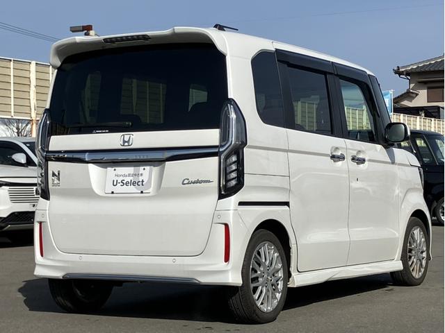 Ｎ－ＢＯＸカスタム Ｌターボ　純正ナビＴＶ・前後ドライブレコーダー・バックカメラ・ＣＤ／ＤＶＤ／ＢＬＵＥＴＯＯＴ／音楽録音・ワンオーナー車・前席シートヒーター・両側電動スライドドア・ターボ・ホンダセンシング　両側電動Ｄ　誤発信抑制（4枚目）