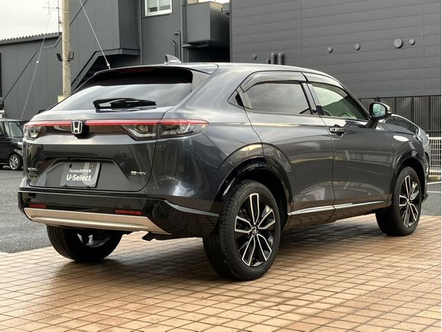 ヴェゼル ｅ：ＨＥＶＺ　純正９インチコネクトナビＴＶ・オプションシート・前後ドライブレコーダー・Ｂｌｕｅｔｏｏｔｈ・ワンオーナー車　地上デジタル　車線逸脱警告　ＵＳＢ入力　ワンオーナ－　シートＨ　サイドエアＢ　禁煙車両　半革（34枚目）