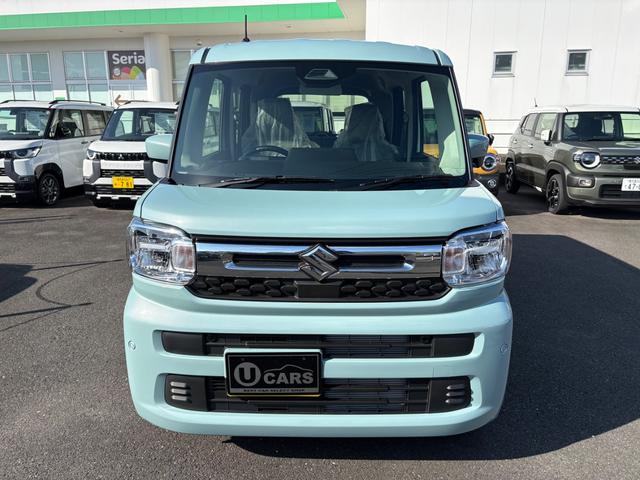 スペーシア ハイブリッドG 届け出済み未使用車 両側スライドドア クリアランスソナー レーンアシスト 衝突被害軽減システム オートライト LEDヘッドランプ スマートキー アイドリングストップ 電動格納ミラー ベンチシート(4枚目)