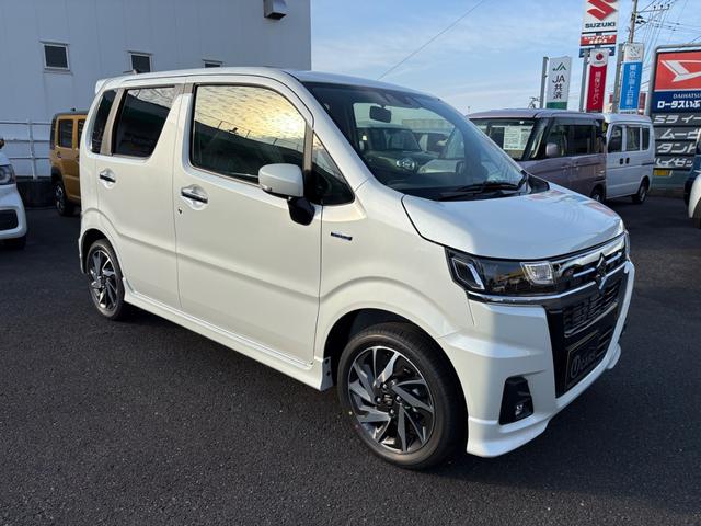 ワゴンRカスタムZ ハイブリッドZX クリアランスソナー オートクルーズコントロール レーンアシスト 衝突被害軽減システム オートライト LEDヘッドランプ スマートキー アイドリングストップ 電動格納ミラー シートヒーター ベンチシート(5枚目)