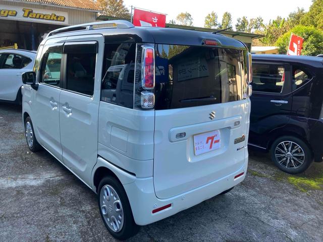 スペーシア ハイブリッドＸ　バックカメラ　両側電動スライドドア　ナビ　ＴＶ　クリアランスソナー　レーンアシスト　衝突被害軽減システム　オートライト　スマートキー　アイドリングストップ　電動格納ミラー　シートヒーター　ベンチシート（18枚目）