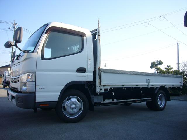 キャンター ロング全低床 3t ロングワイド オートマ 縞アルミ張り 荷台作業灯 自動被害軽減ブレーキ 坂道発進補助装置 ETC キーレス アームレスト オーバーヘッドシェルフ ECOモード 電動ミラー(2枚目)