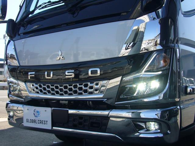 キャンター 全低床　カスタム　５速　ＥＴＣ　オートエアコン　自動被害軽減ブレーキ　車線逸脱警報　坂道発進補助装置　ＬＥＤヘッドライト　デジタルインナーミラー　革調シートカバー　サイドガードアクティブシステム　荷台新塗装済み（22枚目）