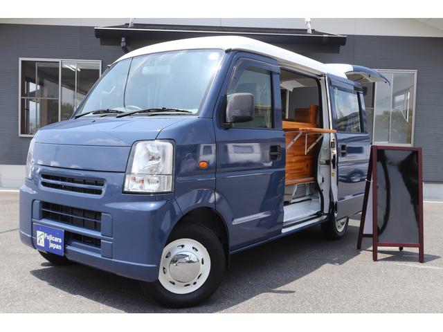 エブリイ 移動販売車 キッチンカー AT 2WD 再塗装済み シンク サイド・リヤ販売窓口 カウンターテーブル ホイールキャップ ポリタンク メニューボード 床板 4ナンバー 軽自動車 PS AC(16枚目)
