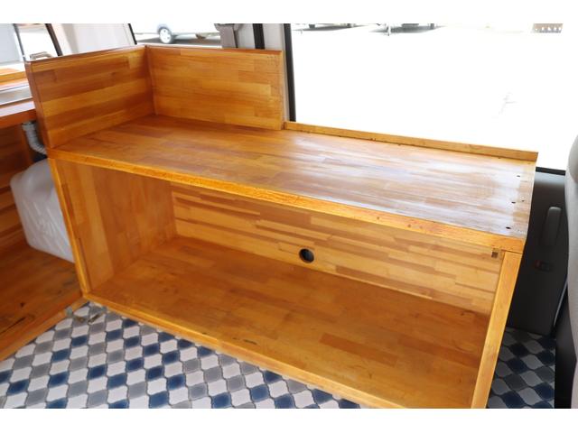 エブリイ 移動販売車 キッチンカー AT 2WD 再塗装済み シンク サイド・リヤ販売窓口 カウンターテーブル ホイールキャップ ポリタンク メニューボード 床板 4ナンバー 軽自動車 PS AC(40枚目)