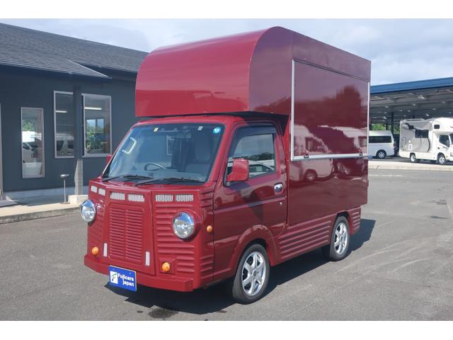 キャリイトラック 移動販売車　キッチンカー　２名乗車　キャルルック　フレンチバス仕様　４ナンバー　コールドテーブル　外部電源　カウンターテーブル　左側カウンター　ポータブル発電機　冷蔵ショーケース　メモリーナビ　ミラーモニター　ＥＴＣ（17枚目）