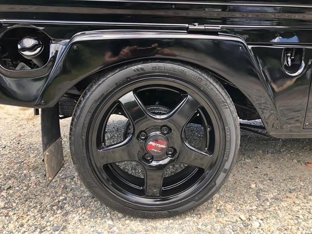 ハイゼットトラック ジャンボ　２ＷＤ　エアコン　パワステ　トラスタフルエアロ（フロントスポイラー、サイドパネル、アイライン）　トラスタローフォルム前後フェンダー　トラスタメッキフロントグリル　ステンレス泥避け　全塗装済み（39枚目）