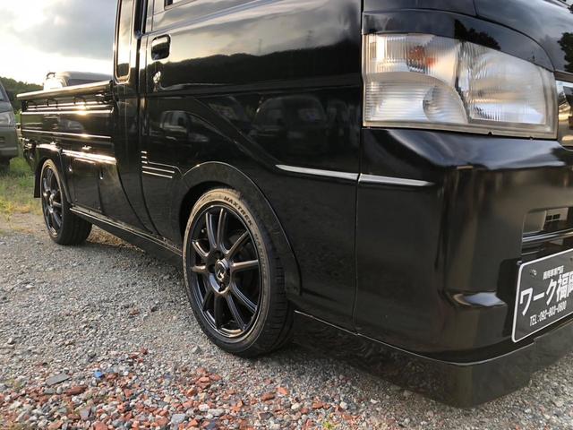 ハイゼットトラック ジャンボ　２ＷＤ　エアコン　パワステ　パワーウインド　トラスタフルエアロ（フロントスポイラー、サイドパネル、サイドステップ、アイライン）　トラスタローフォルム前後フェンダー　トラスタ泥避け　全塗装済み（24枚目）