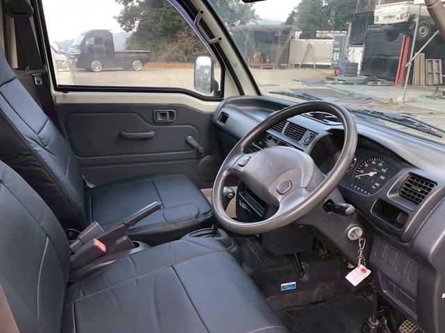 ハイゼットトラック ジャンボ 4WD AT車 エアコン パワステ パワーウインドウ オートマ レザーシートカバー新品 ボディー・フレーム全塗装済み(3枚目)