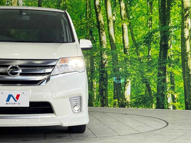 ハイウェイスター Vエアロセレクション 特別仕様車 禁煙 後席モニター 純正ナビ 両側電動ドア ETC Bluetooth接続 フルセグ クルコン バックカメラ HIDヘッド オートライト LEDフロントフォグ スマートキー オートエアコン(25枚目)