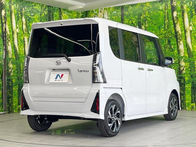 タント カスタムＸ　届出済未使用車　両側電動ドア　衝突被害軽減システム　ハーフレザーシート　コーナーセンサー　スマートキー　ＬＥＤヘッド　オートライト　オートエアコン　純正１４インチアルミ　ＬＥＤフォグ（18枚目）