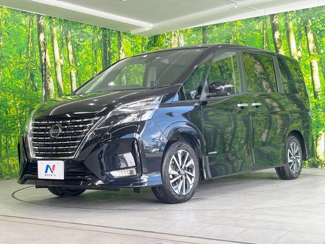 セレナ ハイウェイスターＶ　両側電動ドア　ＳＤナビ　後席モニター　全周囲カメラ　衝突被害軽減システム　レーダークルーズ　禁煙車　コーナーセンサー　スマートキー　ＬＥＤヘッド　ビルトインＥＴＣ　オートハイビーム　車線逸脱警報（22枚目）