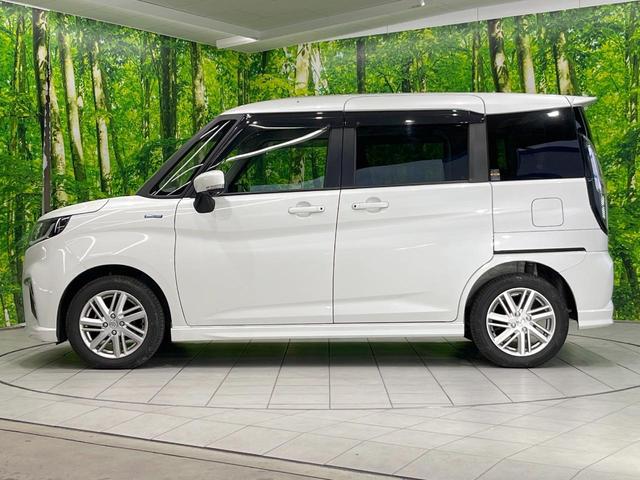 ソリオ ハイブリッドＭＺ　純正ナビ　衝突被害軽減システム　レーダークルーズ　両側電動ドア　全周囲カメラ　スマートキー　ＬＥＤヘッド　ビルトインＥＴＣ　コーナーセンサー　純正１５インチアルミ　車線逸脱警報　オートライト（28枚目）