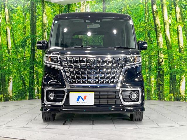 スペーシアカスタム ハイブリッドＸＳ　ナビ　衝突被害軽減システム　レーダークルーズ　両側電動ドア　ハーフレザーシート　スマートキー　ＬＥＤヘッド　コーナーセンサー　純正１５インチアルミ　車線逸脱警報　オートライト　オートエアコン　ＣＤ（14枚目）