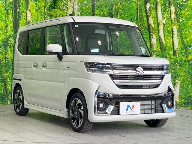 スペーシアカスタム ハイブリッドＸＳ　両側電動ドア　全周囲カメラ　衝突被害軽減システム　レーダークルーズ　禁煙車　ハーフレザーシート　コーナーセンサー　スマートキー　ＬＥＤヘッド　純正１５インチアルミ　オートライト　オートエアコン（16枚目）