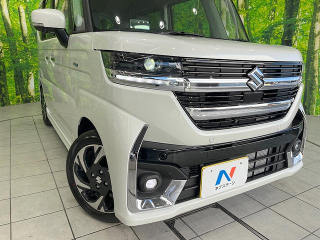 スペーシアカスタム ハイブリッドＸＳ　届出済未使用車　両側電動ドア　純正ナビ　全周囲カメラ　衝突被害軽減システム　レーダークルーズ　ハーフレザーシート　コーナーセンサー　スマートキー　ＬＥＤヘッド　純正１５インチアルミ　オートライト（12枚目）