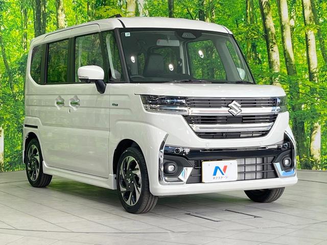 スペーシアカスタム ハイブリッドＸＳ　届出済未使用車　両側電動ドア　純正ナビ　全周囲カメラ　衝突被害軽減システム　レーダークルーズ　ハーフレザーシート　コーナーセンサー　スマートキー　ＬＥＤヘッド　純正１５インチアルミ　オートライト（16枚目）