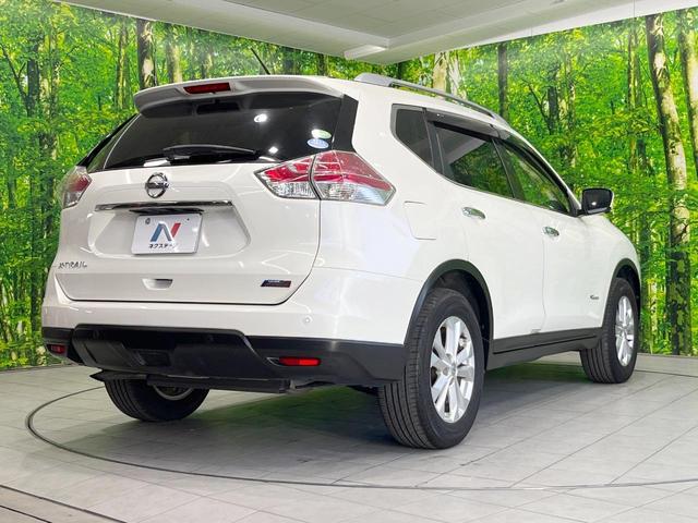 エクストレイル 20X ハイブリッド エマージェンシーブレーキP 4WD 純正ナビ 衝突被害軽減システム 全周囲カメラ 電動リアゲート スマートキー LEDヘッド ハーフレザーシート コーナーセンサー ビルトインETC クルコン 純正17インチアルミ オートライト(17枚目)