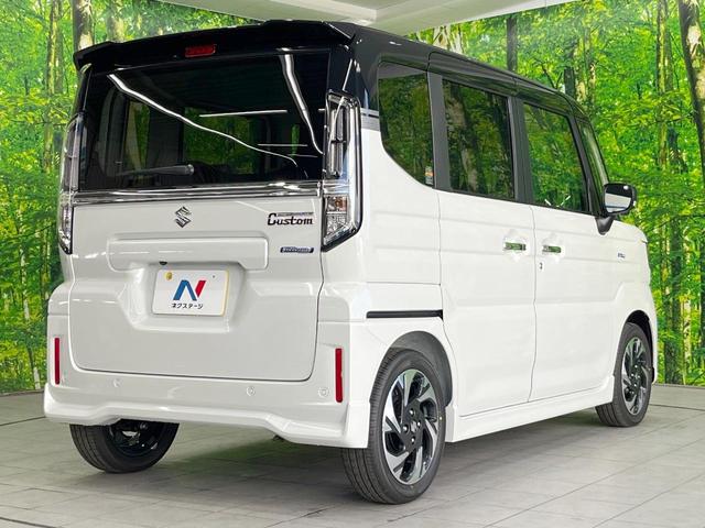 スペーシアカスタム ハイブリッドXS 届出済未使用車 純正ナビ 衝突被害軽減システム レーダークルーズ 両側電動ドア 全周囲カメラ スマートキー LEDヘッド ハーフレザーシート コーナーセンサー 純正14インチアルミ オートライト(17枚目)