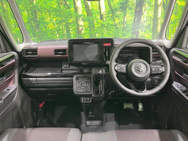 スペーシアカスタム ハイブリッドＸＳ　両側電動ドア　衝突被害軽減システム　レーダークルーズ　禁煙車　ハーフレザーシート　コーナーセンサー　スマートキー　ＬＥＤヘッド　純正１５インチアルミ　オートハイビーム　車線逸脱警報　オートライト（2枚目）