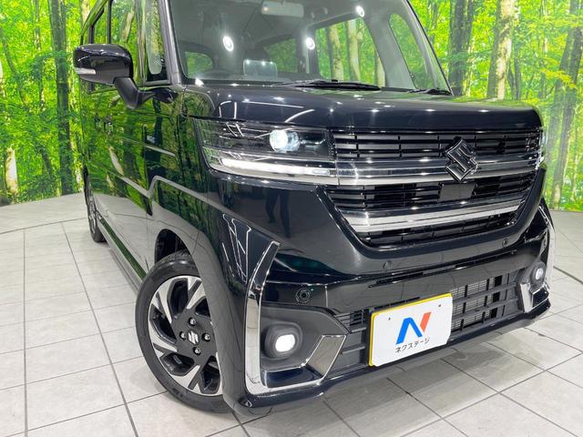 スペーシアカスタム ハイブリッドＸＳ　両側電動ドア　衝突被害軽減システム　レーダークルーズ　禁煙車　ハーフレザーシート　コーナーセンサー　スマートキー　ＬＥＤヘッド　純正１５インチアルミ　オートハイビーム　車線逸脱警報　オートライト（12枚目）