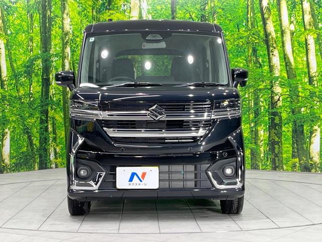 スペーシアカスタム ハイブリッドＸＳ　両側電動ドア　衝突被害軽減システム　レーダークルーズ　禁煙車　ハーフレザーシート　コーナーセンサー　スマートキー　ＬＥＤヘッド　純正１５インチアルミ　オートハイビーム　車線逸脱警報　オートライト（14枚目）