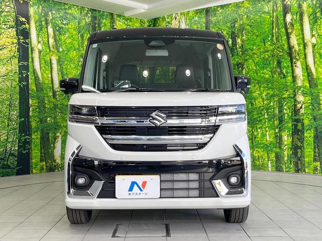 スペーシアカスタム ハイブリッドＸＳ　届出済未使用車　両側電動ドア　全周囲カメラ　衝突被害軽減システム　レーダークルーズ　ハーフレザーシート　コーナーセンサー　スマートキー　ＬＥＤヘッド　純正１５インチアルミ　オートハイビーム（14枚目）